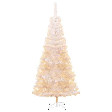 vidaXL Künstlicher Weihnachtsbaum Schillernde Spitzen Weiß 240 cm PVC