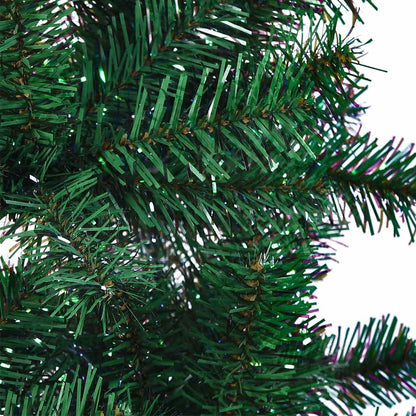 vidaXL Künstlicher Weihnachtsbaum Schillernde Spitzen Grün 120 cm PVC