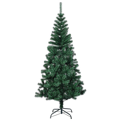 vidaXL Künstlicher Weihnachtsbaum Schillernde Spitzen Grün 150 cm PVC
