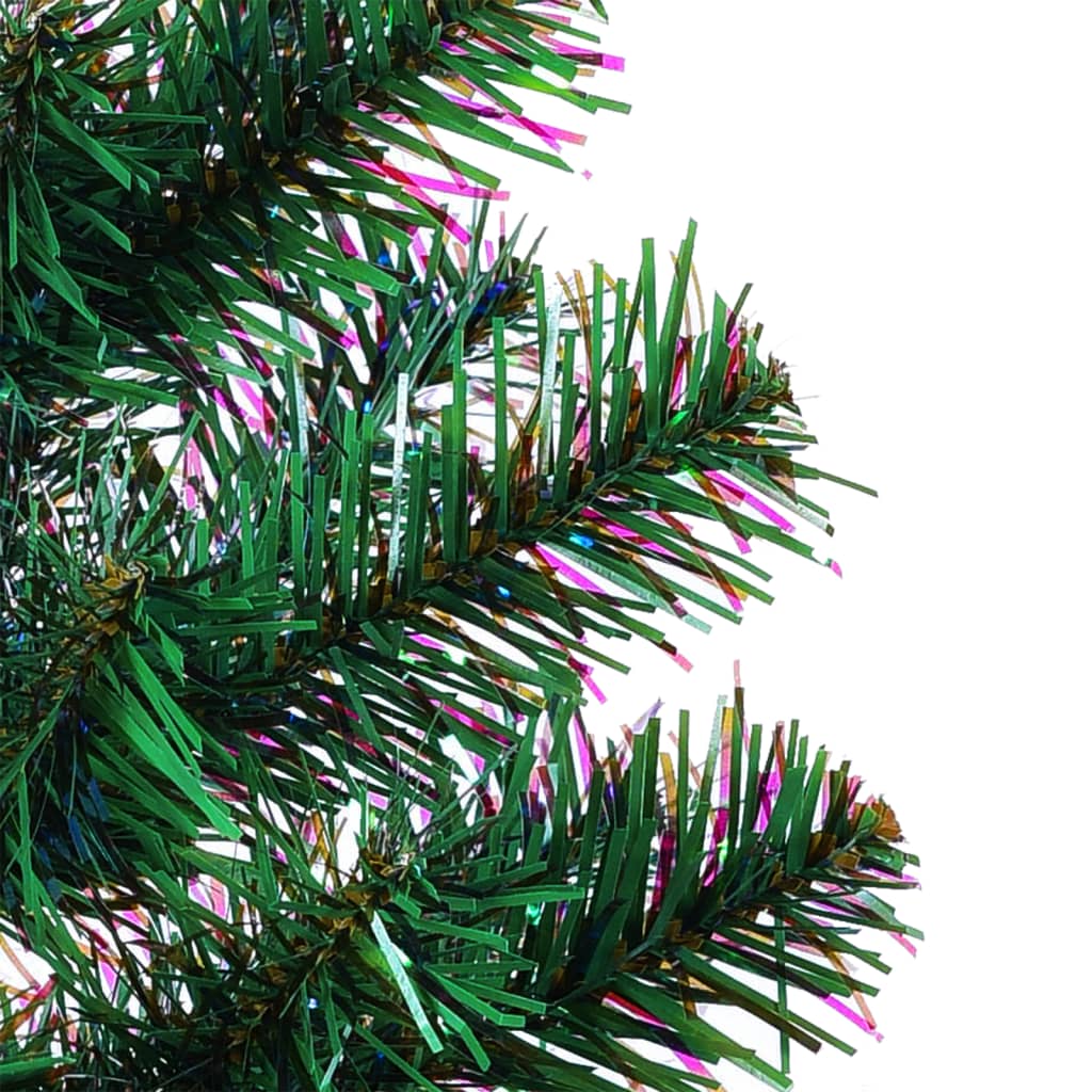 vidaXL Künstlicher Weihnachtsbaum Schillernde Spitzen Grün 150 cm PVC
