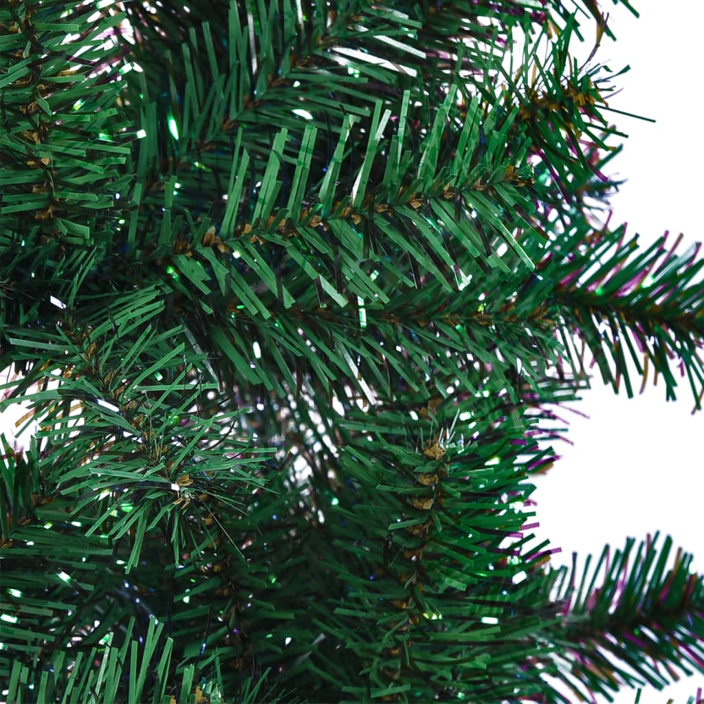 vidaXL Künstlicher Weihnachtsbaum Schillernde Spitzen Grün 150 cm PVC