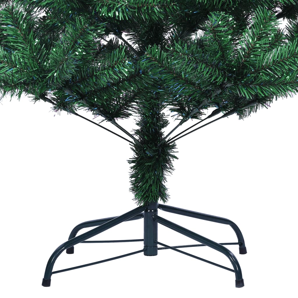 vidaXL Künstlicher Weihnachtsbaum Schillernde Spitzen Grün 150 cm PVC