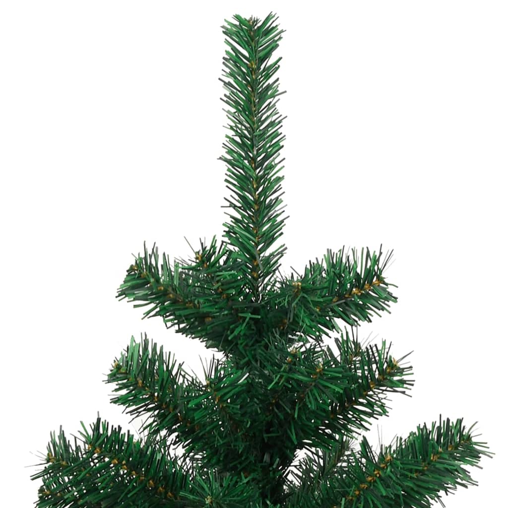 vidaXL Sapin de Noël spirale avec lumières et pot Vert 120 cm