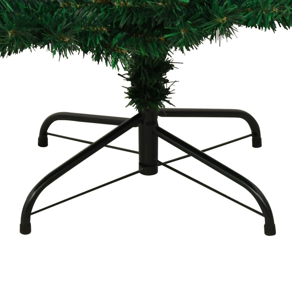 vidaXL Spiral-Weihnachtsbaum mit Beleuchtung und Ständer Grün 180 cm