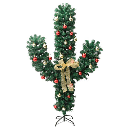 vidaXL Weihnachtsdeko Kaktus mit Ständer und LED Grün 150 cm PVC