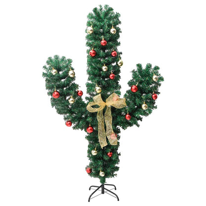 vidaXL Weihnachtskaktus mit Ständer und LED Grün 210 cm PVC