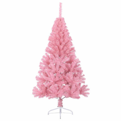 vidaXL Künstlicher Halb-Weihnachtsbaum mit Ständer Rosa 120 cm PVC