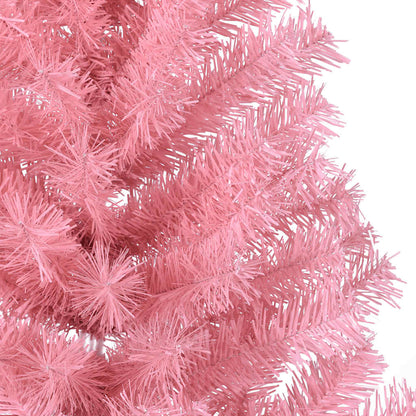 vidaXL Künstlicher Halb-Weihnachtsbaum mit Ständer Rosa 120 cm PVC