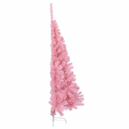 vidaXL Künstlicher Halb-Weihnachtsbaum mit Ständer Rosa 150 cm PVC