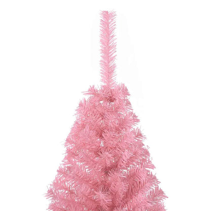 vidaXL Künstlicher Halb-Weihnachtsbaum mit Ständer Rosa 150 cm PVC