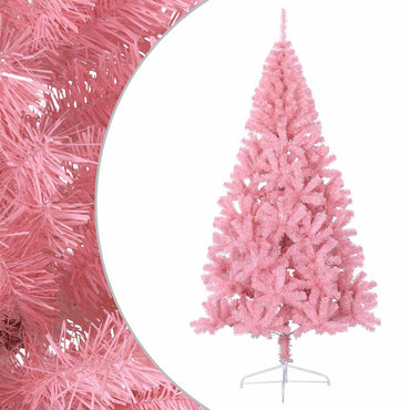 vidaXL Künstlicher Halb-Weihnachtsbaum mit Ständer Rosa 240 cm PVC