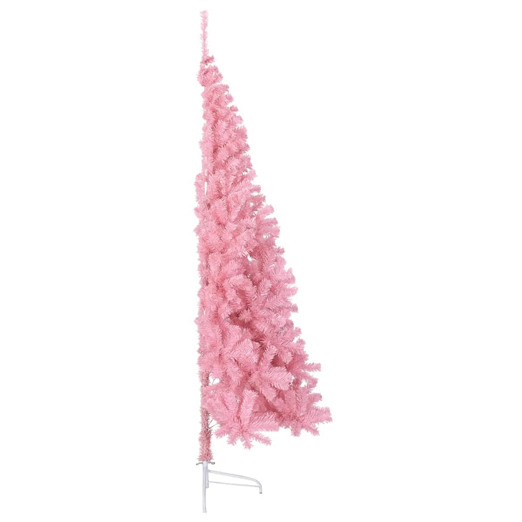 vidaXL Künstlicher Halb-Weihnachtsbaum mit Ständer Rosa 240 cm PVC