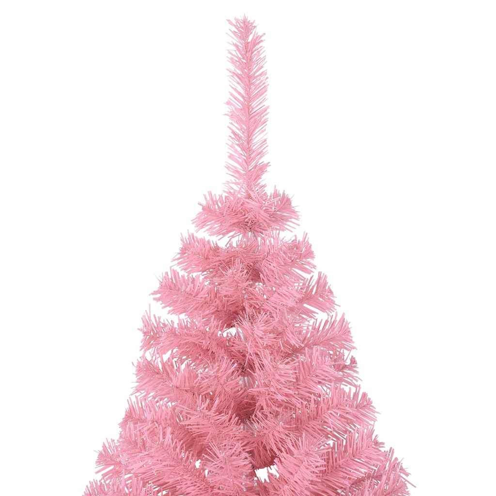 vidaXL Künstlicher Halb-Weihnachtsbaum mit Ständer Rosa 240 cm PVC