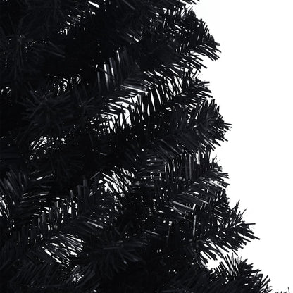 vidaXL Künstlicher Halb-Weihnachtsbaum mit Ständer Schwarz 240 cm PVC