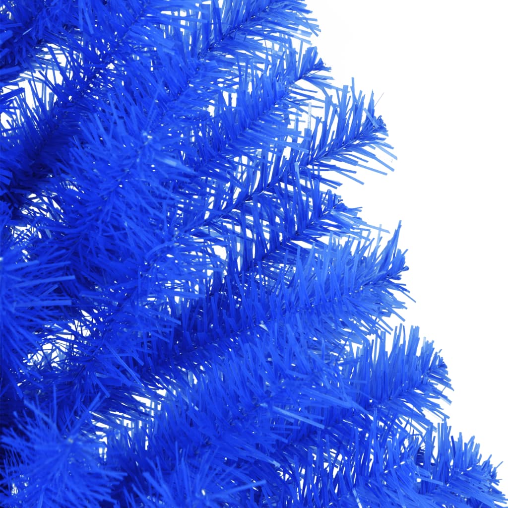 vidaXL Künstlicher Halb-Weihnachtsbaum mit Ständer Blau 150 cm PVC