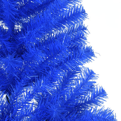 vidaXL Künstlicher Halb-Weihnachtsbaum mit Ständer Blau 210 cm PVC
