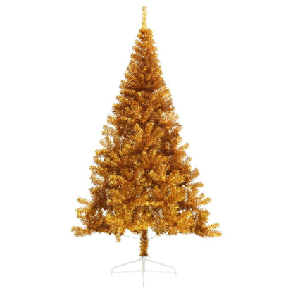 vidaXL Künstlicher Halb-Weihnachtsbaum mit Ständer Gold 210 cm PET