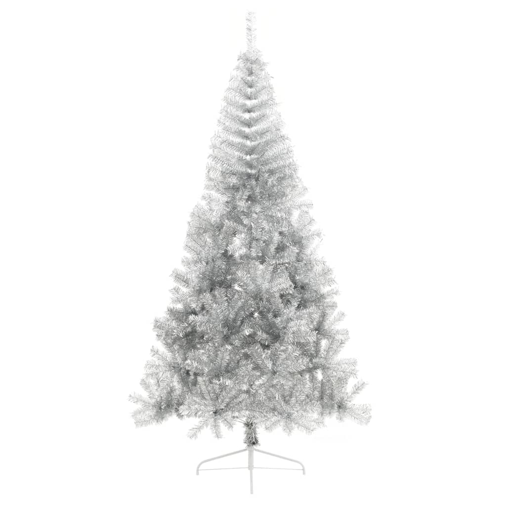 Künstlicher Weihnachtsbaum mit Ständer Silber 210 cm PET