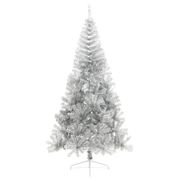 vidaXL Künstlicher Weihnachtsbaum mit Ständer Silber 210 cm PET