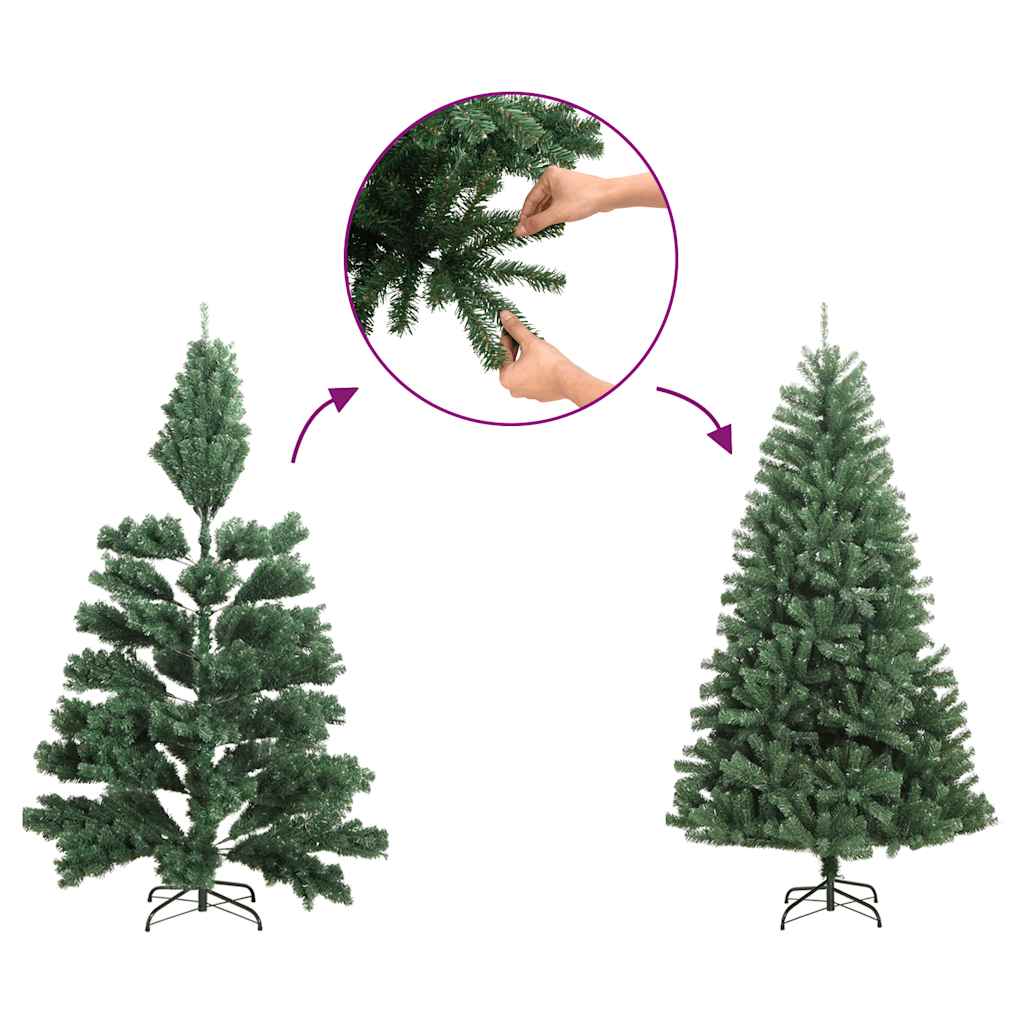 vidaXL Künstlicher Weihnachtsbaum mit Ständer Silber 210 cm PET