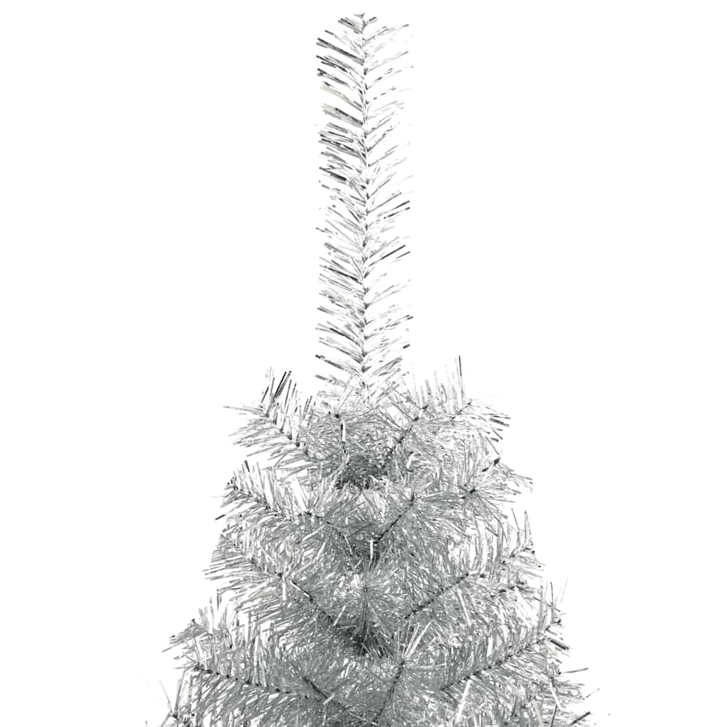 vidaXL Künstlicher Weihnachtsbaum mit Ständer Silber 240 cm PET
