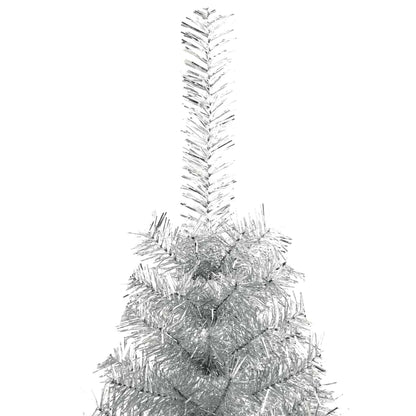 vidaXL Künstlicher Weihnachtsbaum mit Ständer Silber 240 cm PET