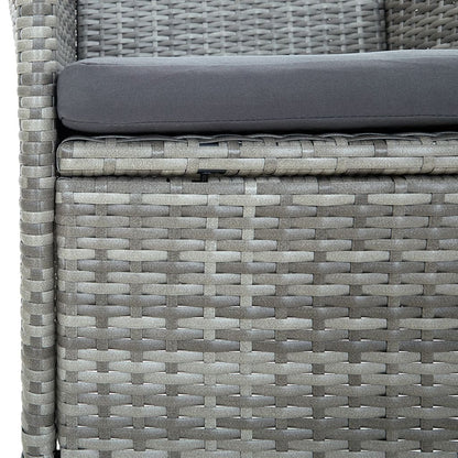 vidaXL Ensemble de salle à manger de jardin 9 pièces avec coussins Gris