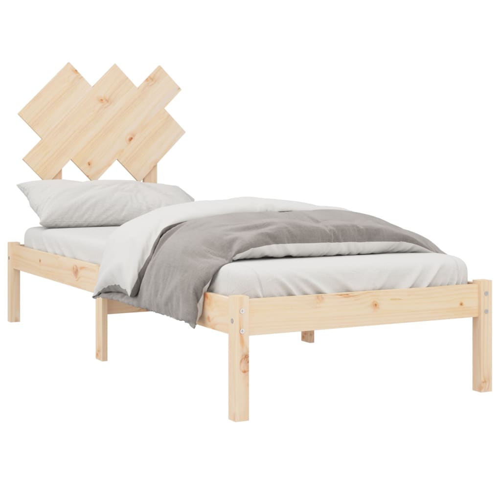 vidaXL Massivholzbett 75x190 cm