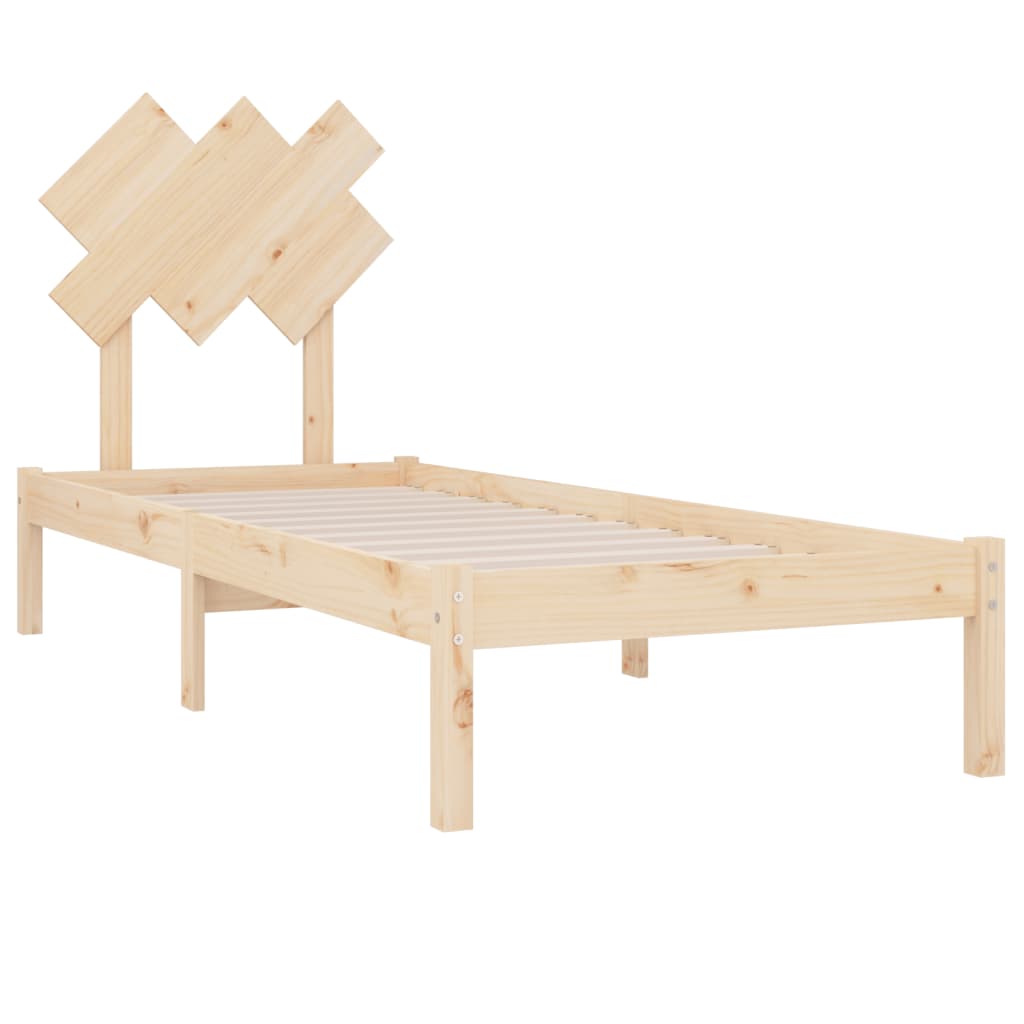 vidaXL Massivholzbett 75x190 cm