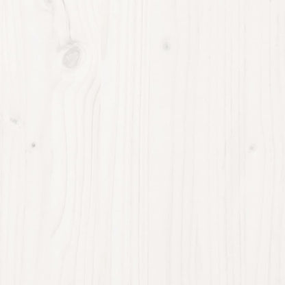 vidaXL Lit en bois massif blanc 135x190 cm