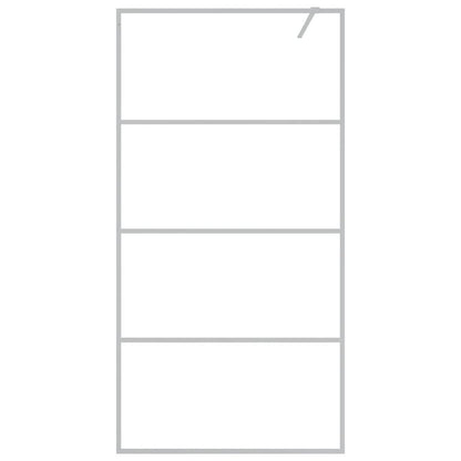 Duschwand für Begehbare Dusche Silbern 100x195 cm ESG-Klarglas