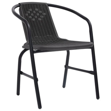 vidaXL Chaises de jardin 4 pcs Résine tressée aspect rotin Plastique et acier 110 kg