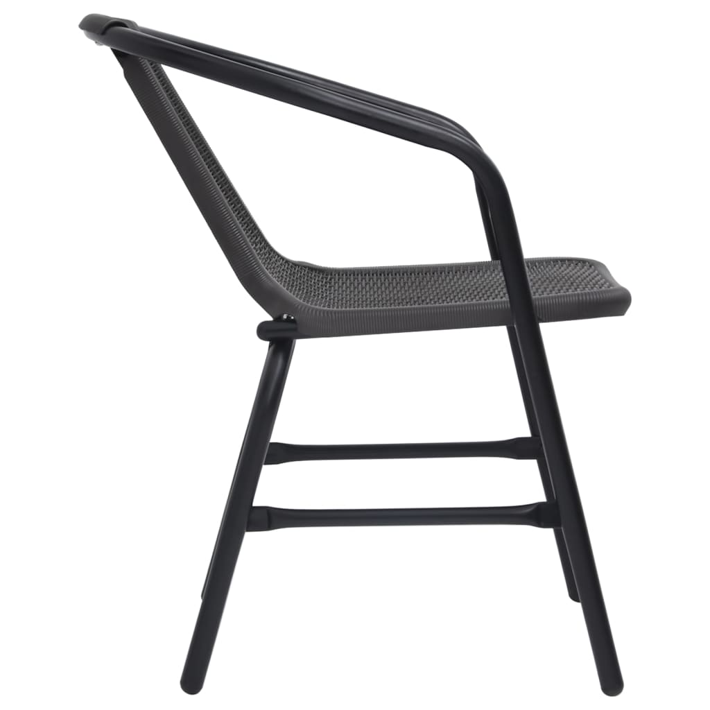 vidaXL Chaises de jardin 4 pcs Résine tressée aspect rotin Plastique et acier 110 kg