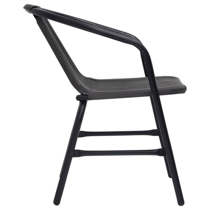 vidaXL Chaises de jardin 4 pcs Résine tressée aspect rotin Plastique et acier 110 kg