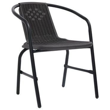 vidaXL Chaises de jardin 6 pcs Effet rotin Plastique et acier 110 kg