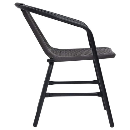 vidaXL Gartenstühle 8 Stk. Rattan-Optik Kunststoff und Stahl 110 kg