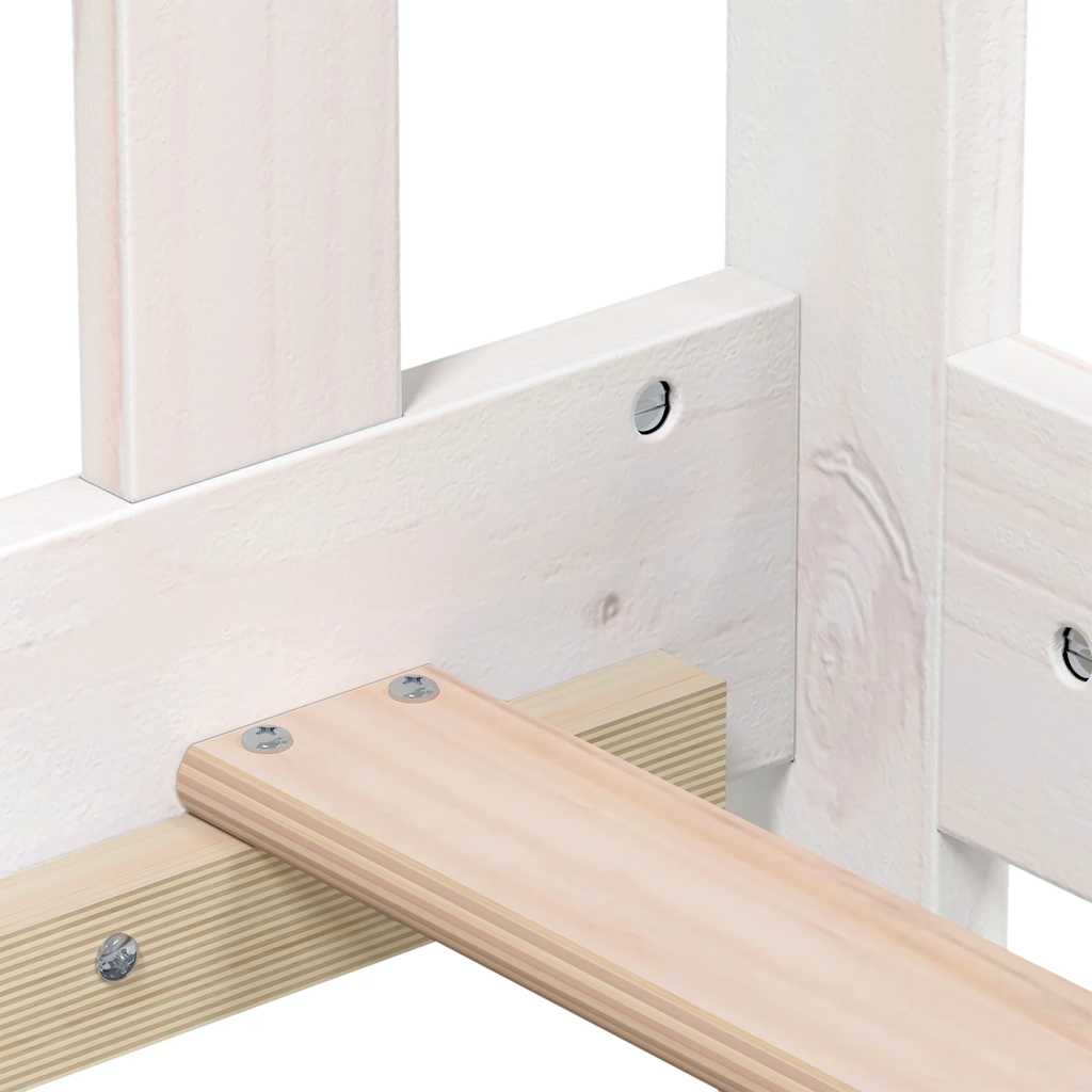 Tagesbett Weiß Massivholz Kiefer 90x190 cm