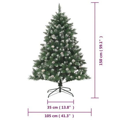 vidaXL Künstlicher Weihnachtsbaum mit Ständer 150 cm PVC