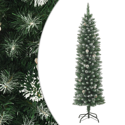 vidaXL Künstlicher Weihnachtsbaum mit Ständer Schlank 150 cm PVC