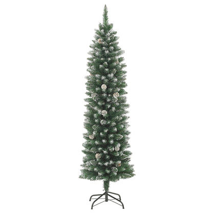 vidaXL Künstlicher Weihnachtsbaum mit Ständer Schlank 210 cm PVC