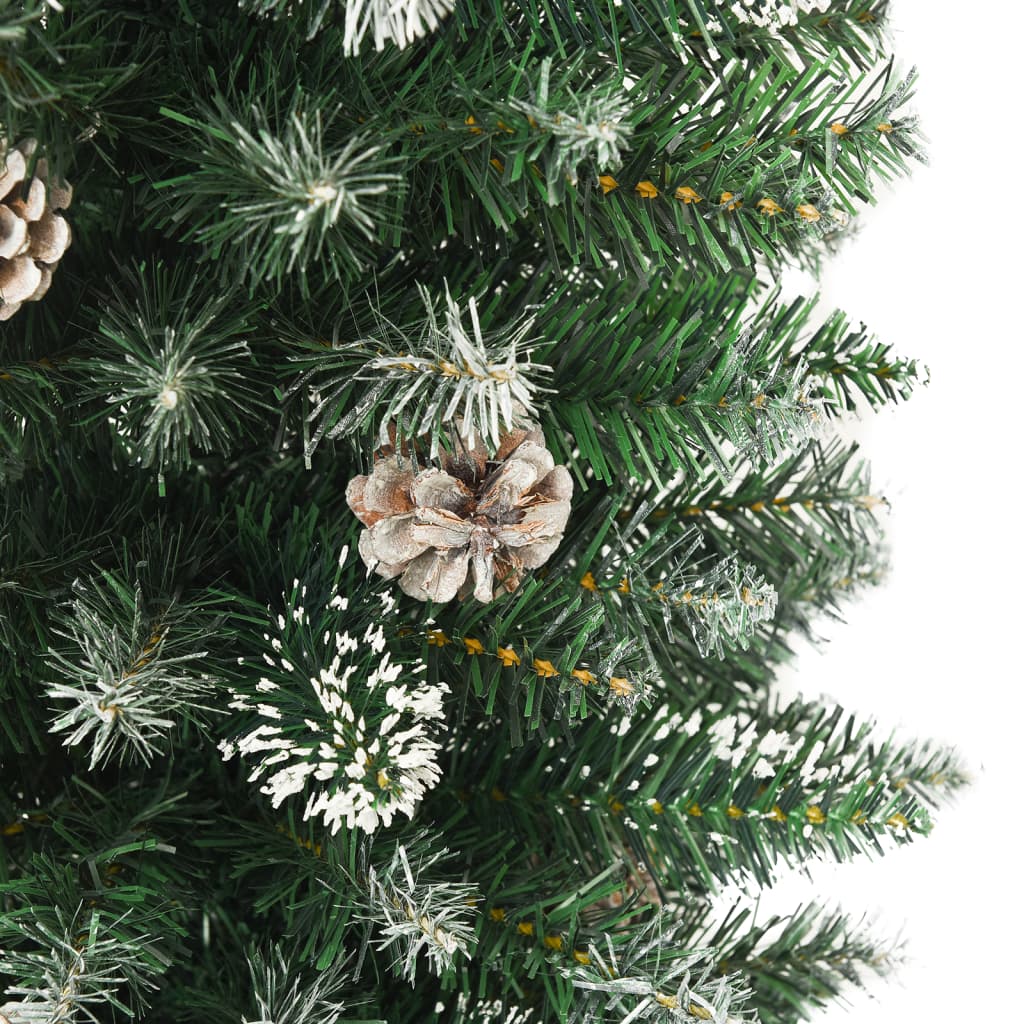 vidaXL Künstlicher Weihnachtsbaum mit Ständer Schlank 210 cm PVC