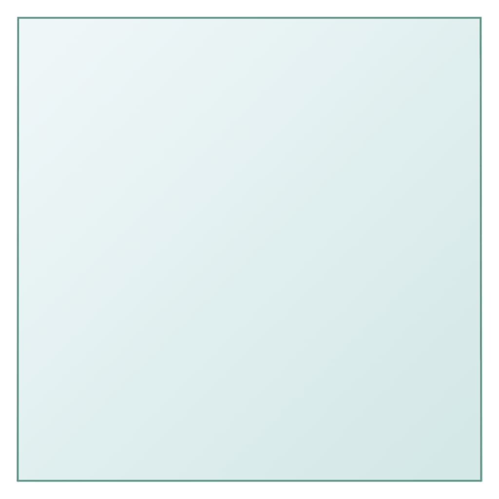 vidaXL Plateau de table Transparent 50x50 cm Verre trempé