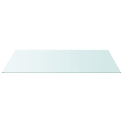 vidaXL Plateau de table Transparent 50x100 cm Verre trempé