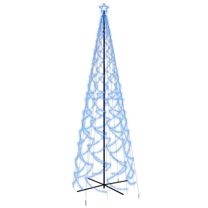 vidaXL LED-Weihnachtsbaum Kegelform Blau 1400 LEDs 160x500 cm