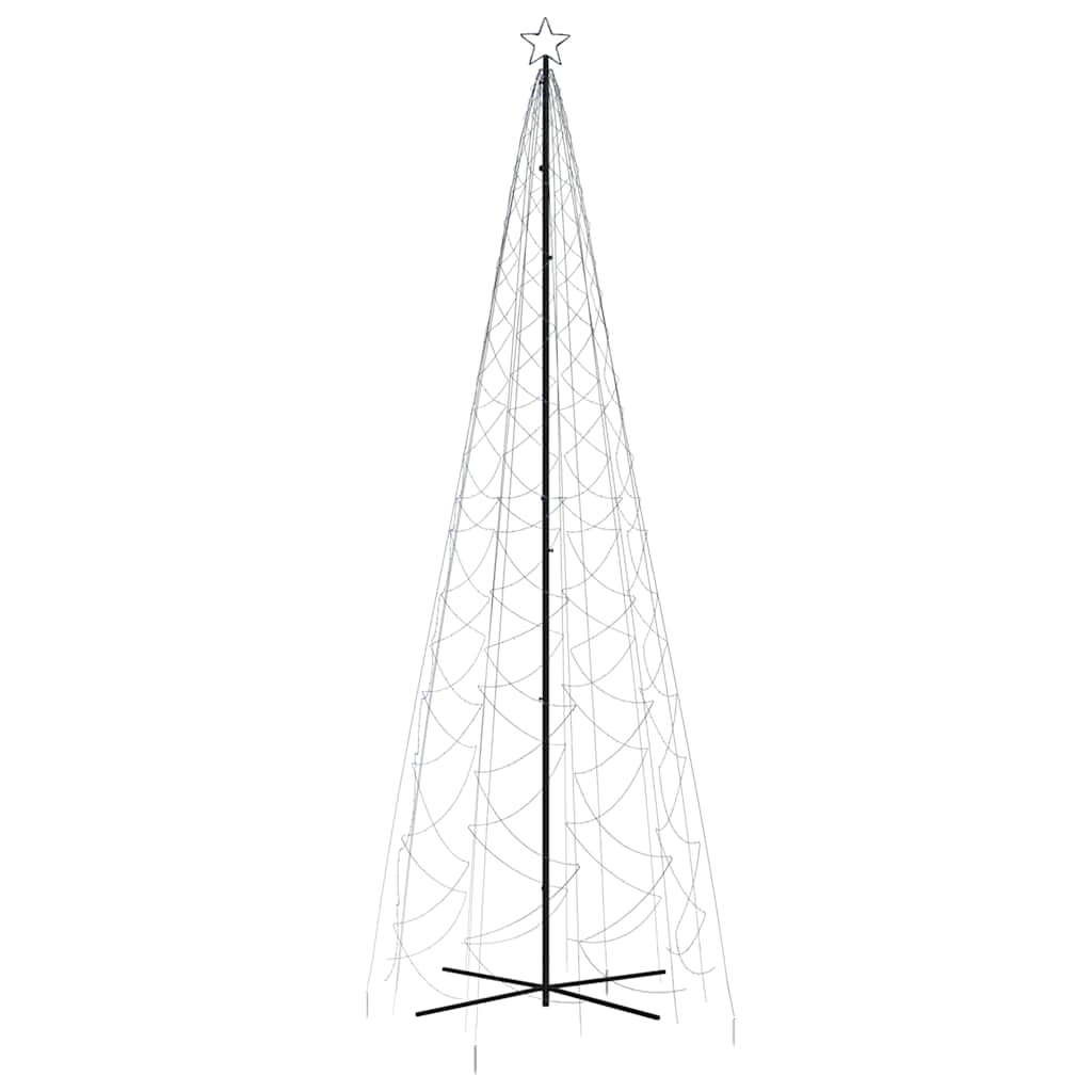 vidaXL LED-Weihnachtsbaum Kegelform Blau 1400 LEDs 160x500 cm