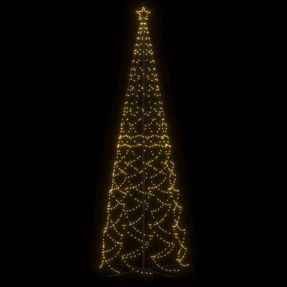 vidaXL LED-Weihnachtsbaum Kegelform Warmweiß 1400 LEDs 160x500 cm