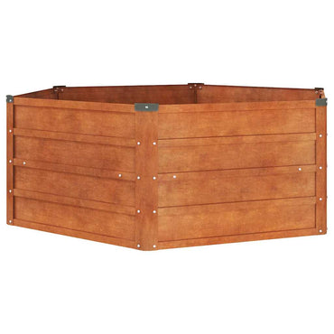 vidaXL Jardinière surélevée en acier Corten, effet rouillé, 129x129x45 cm