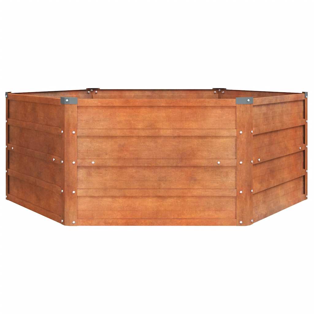 vidaXL Jardinière surélevée en acier Corten, effet rouillé, 129x129x45 cm