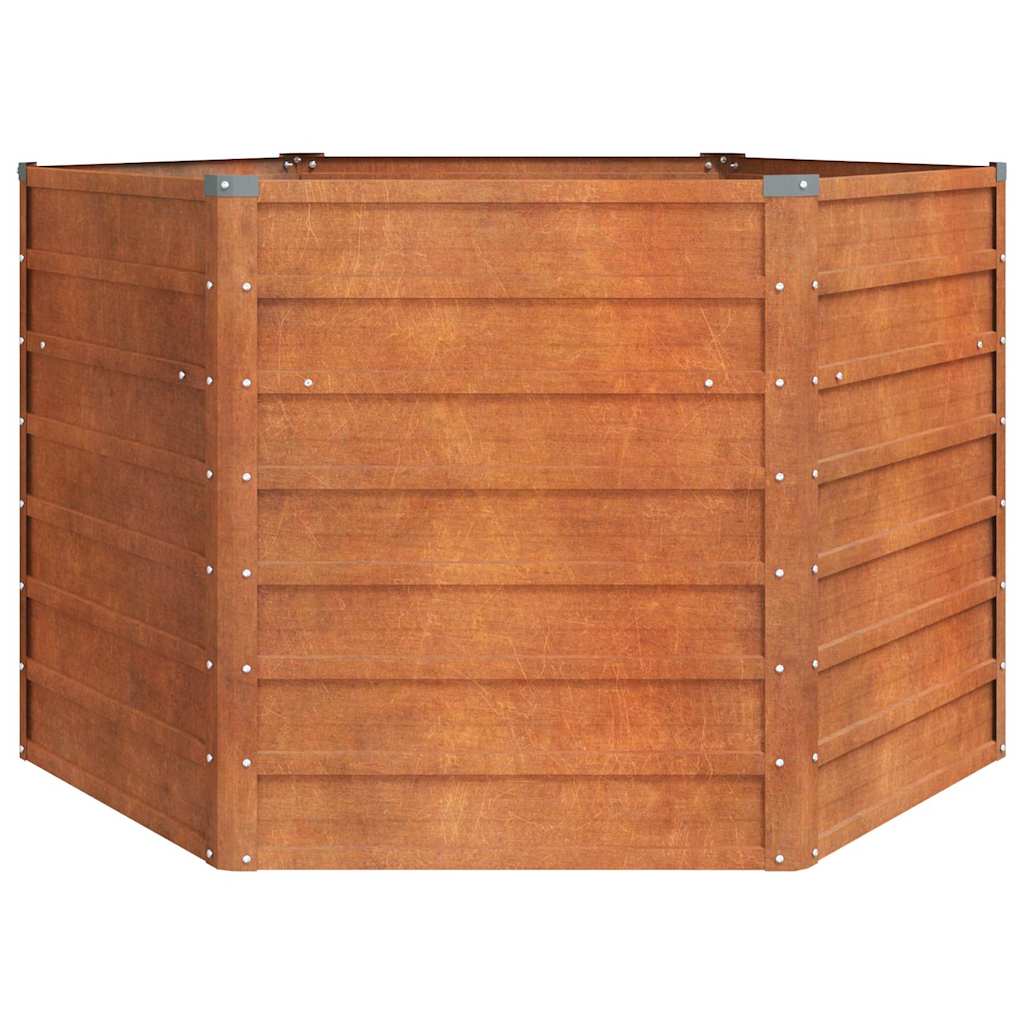 vidaXL Carré potager rouillé 129x129x77 cm Acier Corten