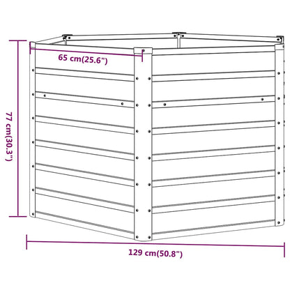 vidaXL Carré potager rouillé 129x129x77 cm Acier Corten